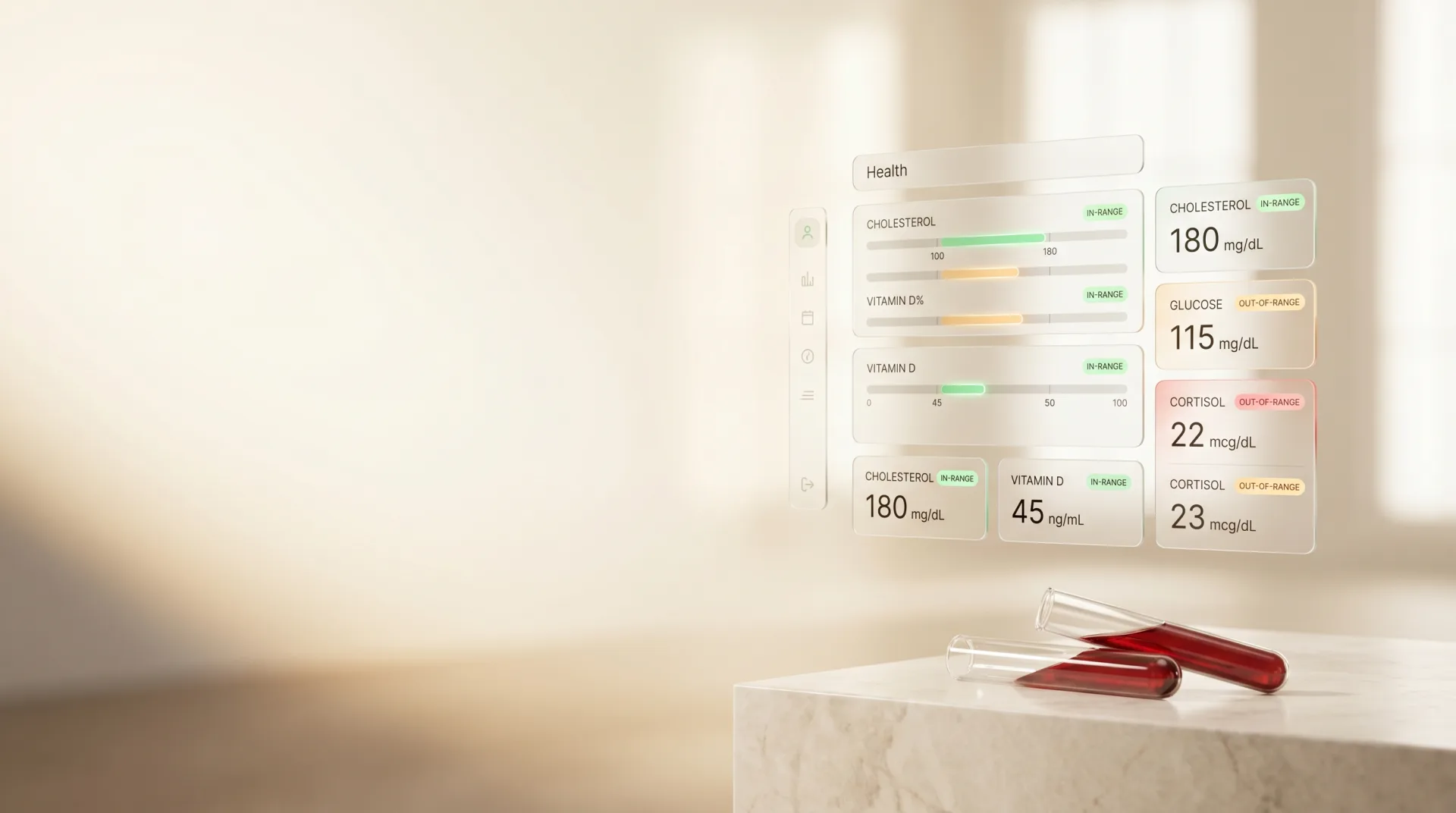 Biomarker results dashboard